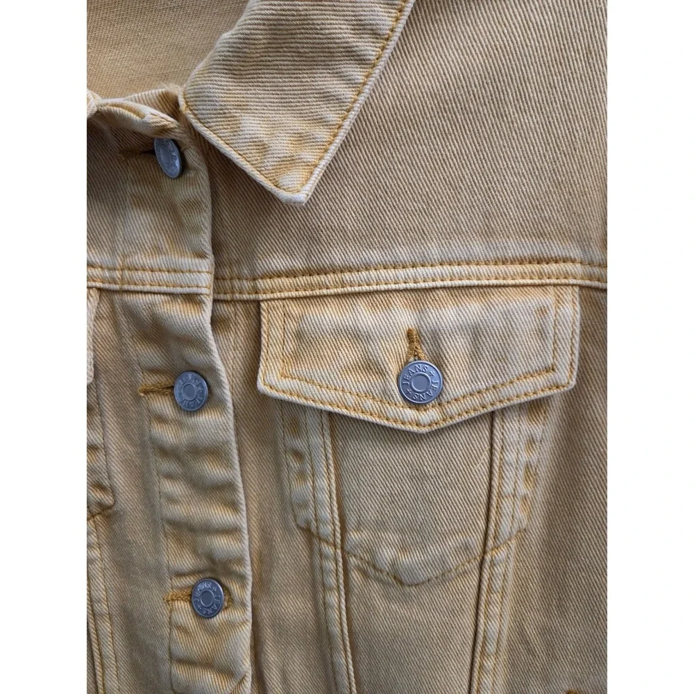 J174. Yellow‎ Washed Denim Jacket